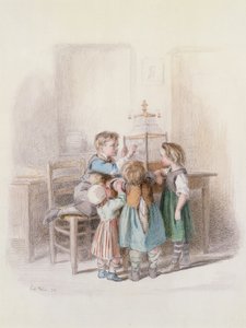 La nueva mascota, 1870 de Pierre Edouard Frere